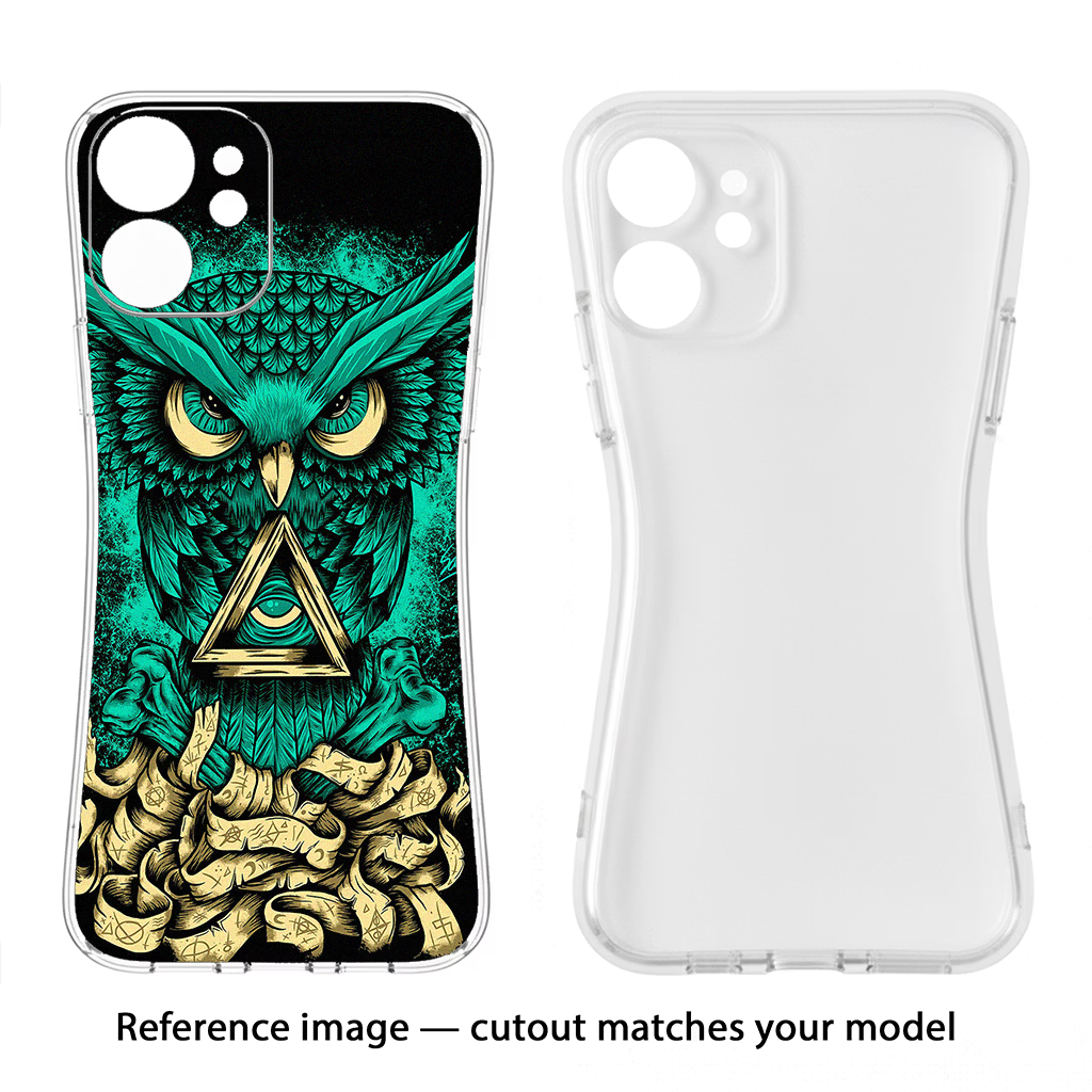 Green Owl iPhone 12 Back Cover - Green Owl iPhone 12 Soft Case Back Cover by Casekaro Green Owl iPhone 12 Soft Case Back Cover by Casekaro