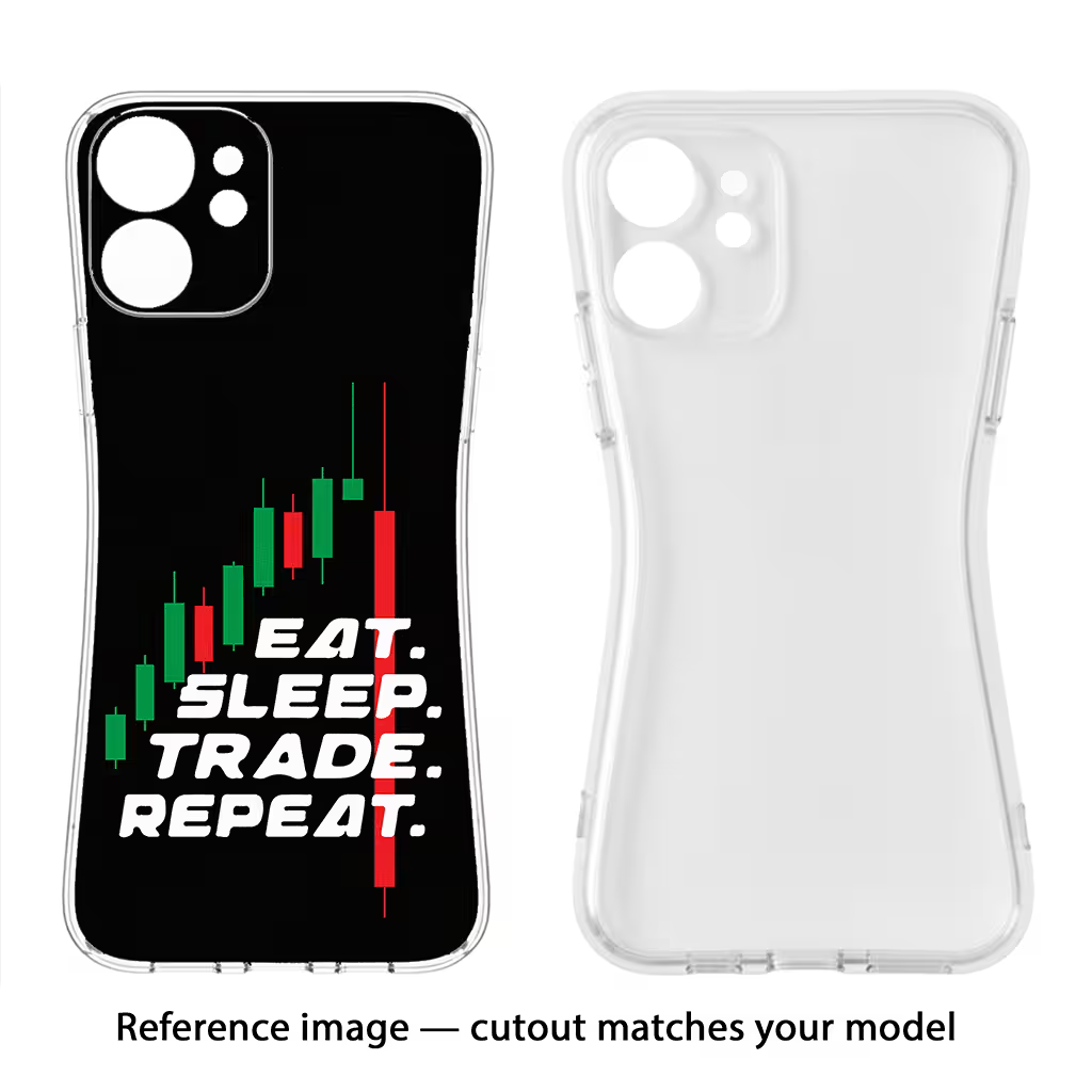 Eat Sleep Trade Repeat Oppo Reno12 Pro 5G Soft Case Back Cover by Casekaro