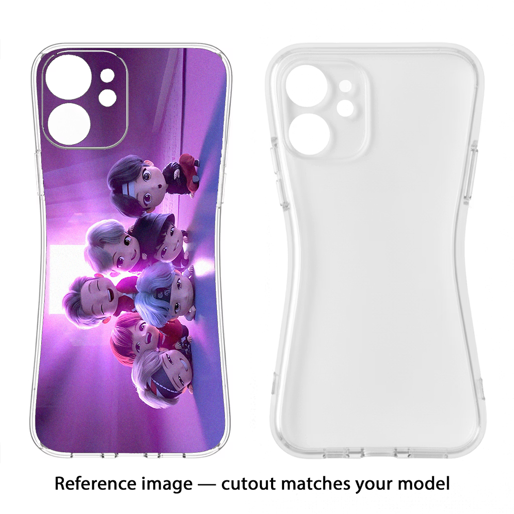 BTS Chibi Samsung S24 Ultra Back Cover - BTS Chibi Samsung S24 Ultra Soft Case Back Cover by Casekaro BTS Chibi Samsung S24 Ultra Soft Case Back Cover by Casekaro