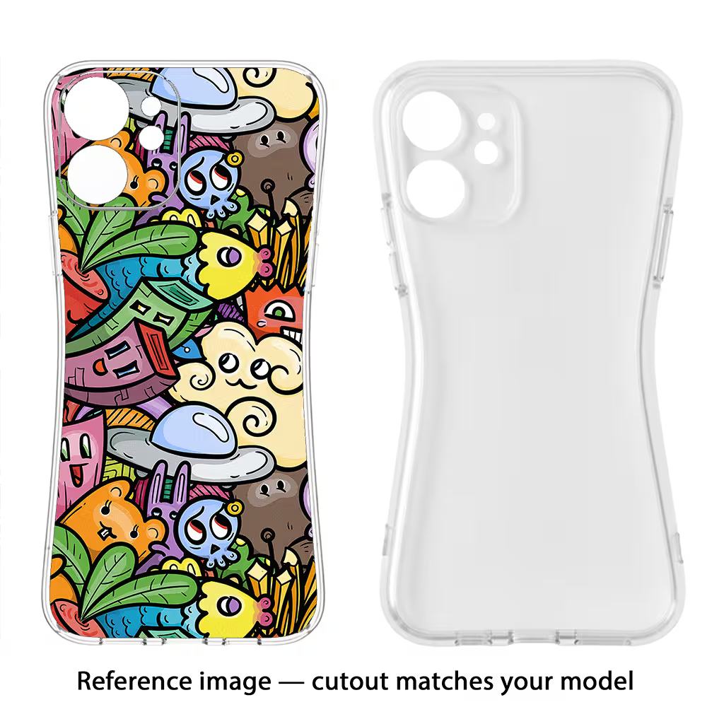 Veggie Doodle Realme C31 Back Cover - Veggie Doodle Realme C31 Soft Case Back Cover by Casekaro Veggie Doodle Realme C31 Soft Case Back Cover by Casekaro
