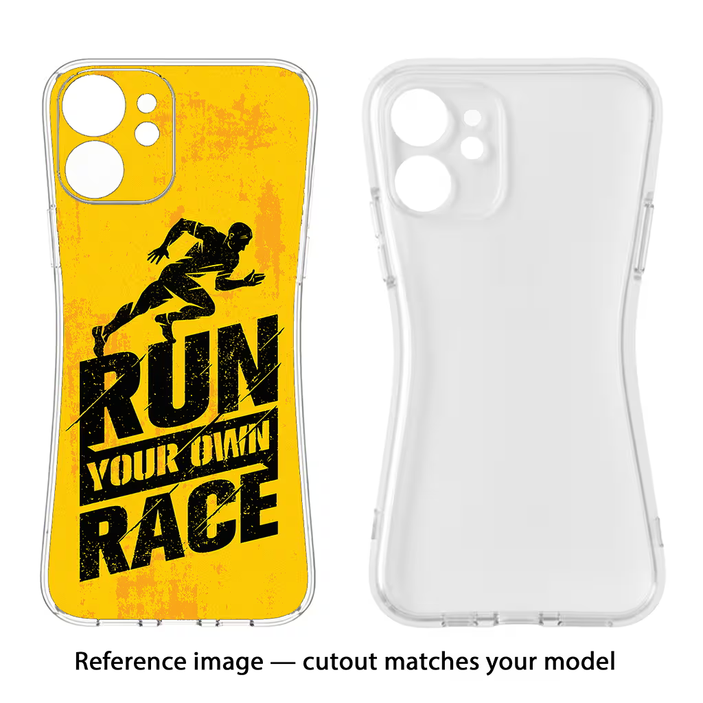 Run Your Own Race Vivo X100 Back Cover - Run Your Own Race Vivo X100 Soft Case Back Cover by Casekaro Run Your Own Race Vivo X100 Soft Case Back Cover by Casekaro