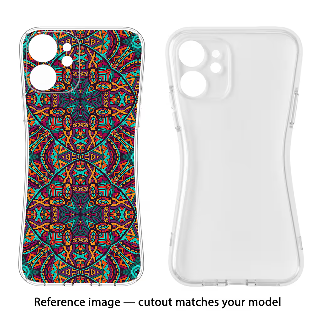 Colour Mandala Vivo Y58 5G Back Cover - Colour Mandala Vivo Y58 5G Soft Case Back Cover by Casekaro Colour Mandala Vivo Y58 5G Soft Case Back Cover by Casekaro