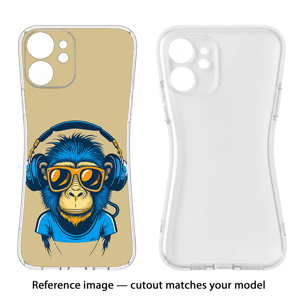 Monkey Headphone Vivo Y30/Y50 Back Cover - Monkey Headphone Vivo Y30/Y50 Soft Case Back Cover by Casekaro Monkey Headphone Vivo Y30/Y50 Soft Case Back Cover by Casekaro