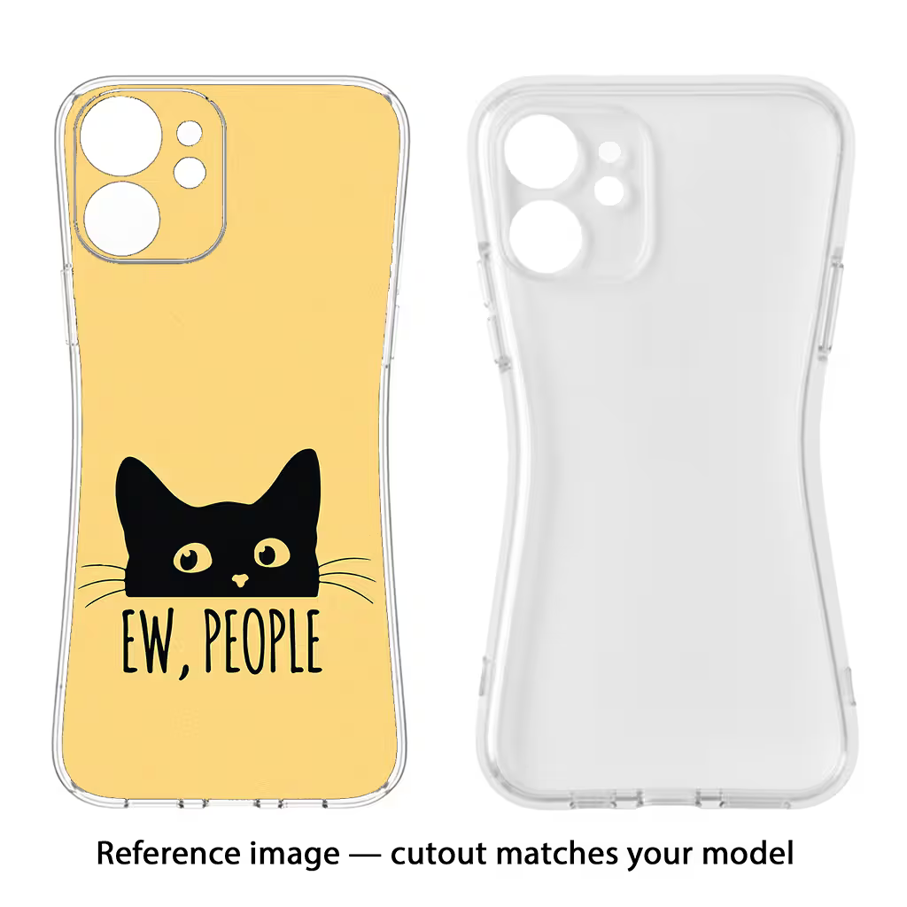 Ew People Catitude Oppo A54 Back Cover - Ew People Catitude Oppo A54 Soft Case Back Cover by Casekaro Ew People Catitude Oppo A54 Soft Case Back Cover by Casekaro