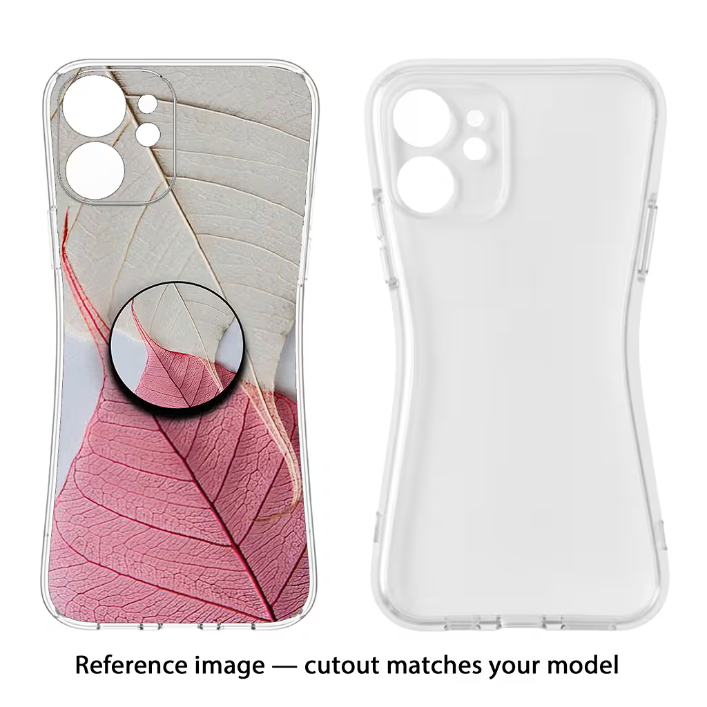 White Pink Leaf OPPO K12x Pop Case - White Pink Leaf OPPO K12x Pop Case by Casekaro White Pink Leaf OPPO K12x Pop Case by Casekaro