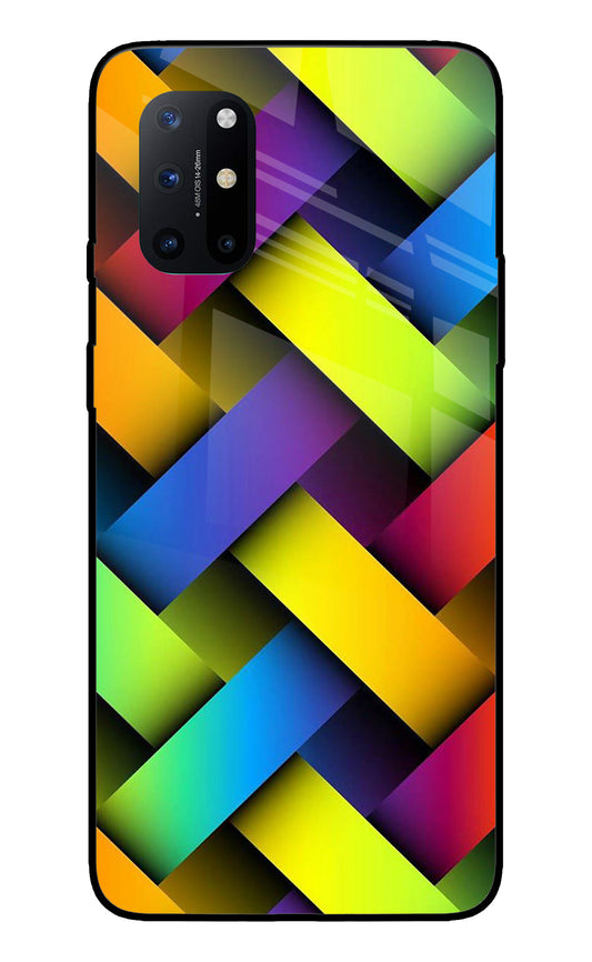 Abstract Colorful Stripes Oneplus 8T Glass Cover