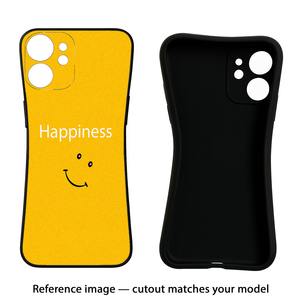 Happiness With Smiley iPhone 13 Pro Black Soft Case Back Cover by Casekaro