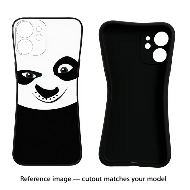 Panda iPhone 16e Black Soft Case Back Cover by Casekaro