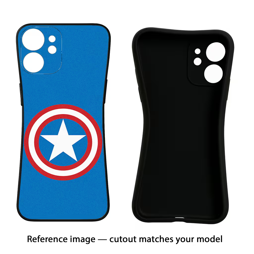 Captain America Logo Samsung S24 Ultra Black Soft Case Back Cover by Casekaro