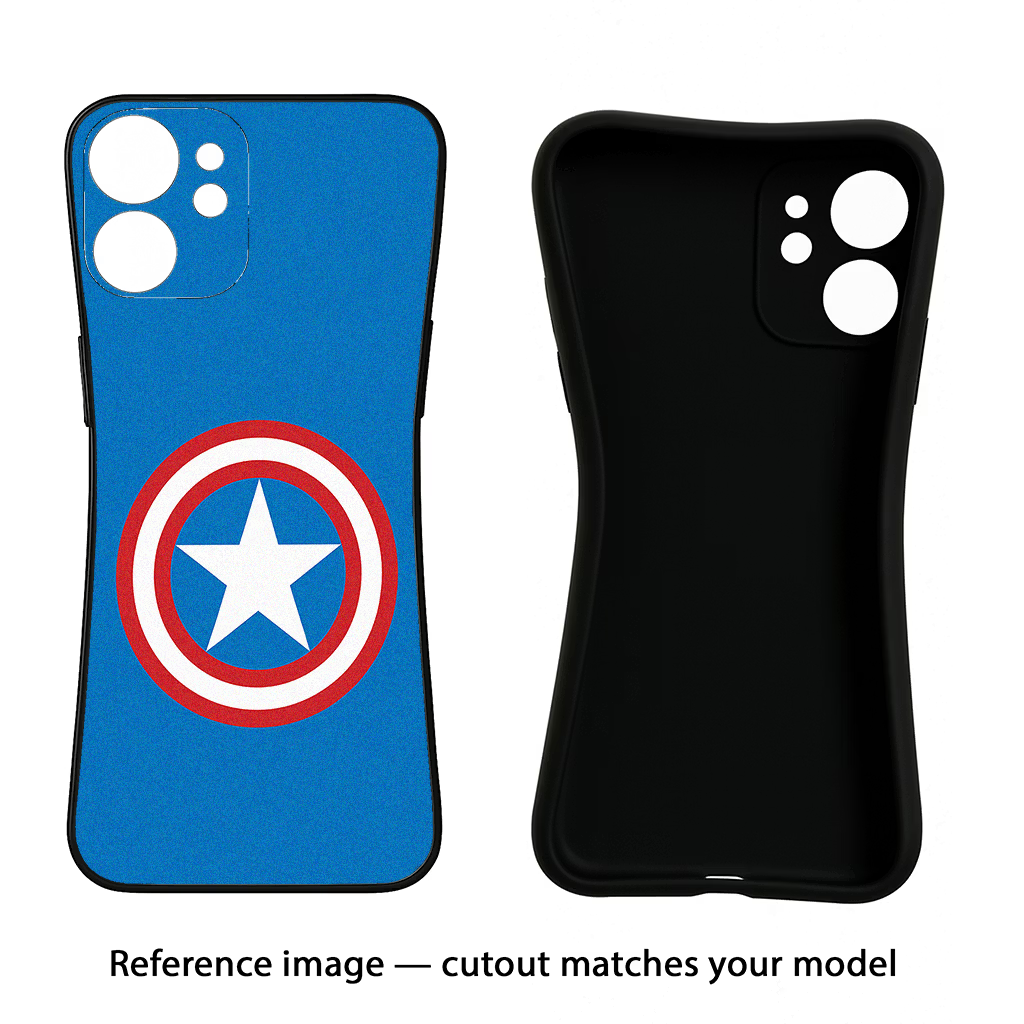 Captain America Logo OnePlus 12R Black Soft Case Back Cover by Casekaro