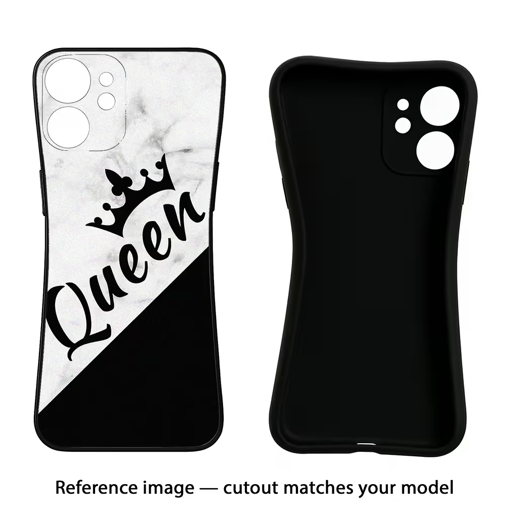 Queen Vivo Y18/Y18e Black Soft Case Back Cover by Casekaro