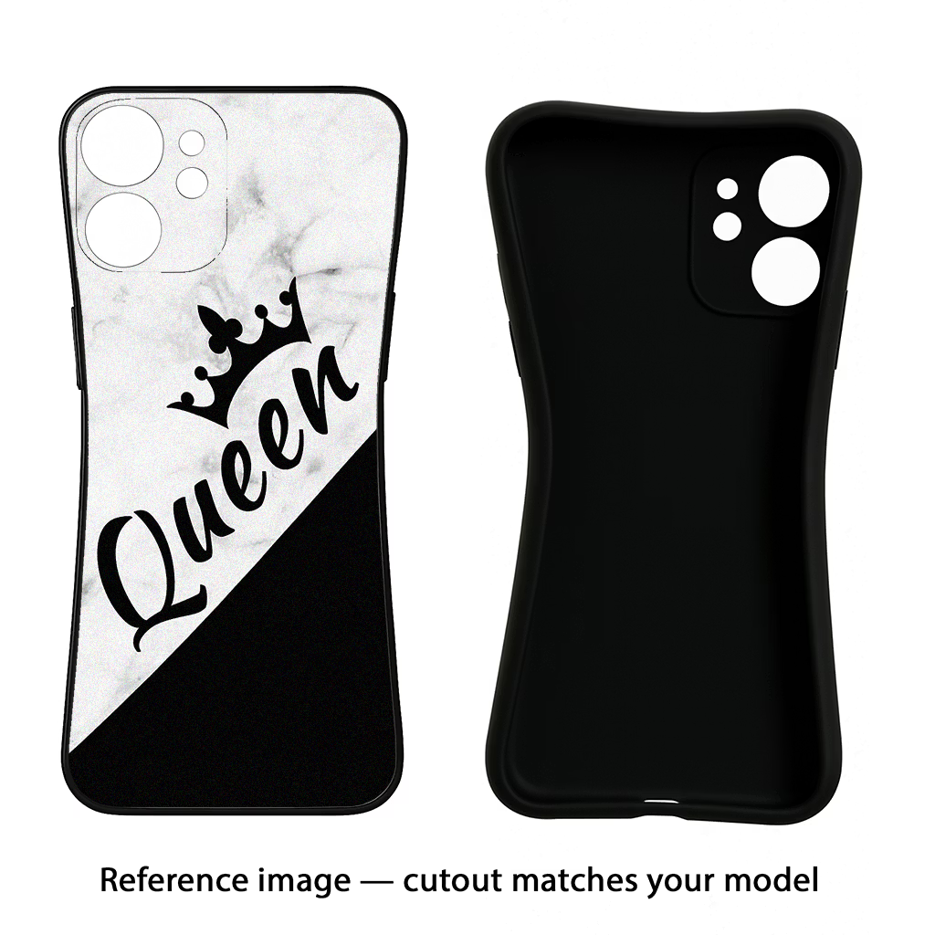 Queen iPhone 12 Pro Max Black Soft Case Back Cover by Casekaro
