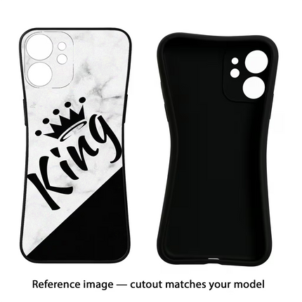 King Redmi Note 9 Black Soft Case Back Cover by Casekaro
