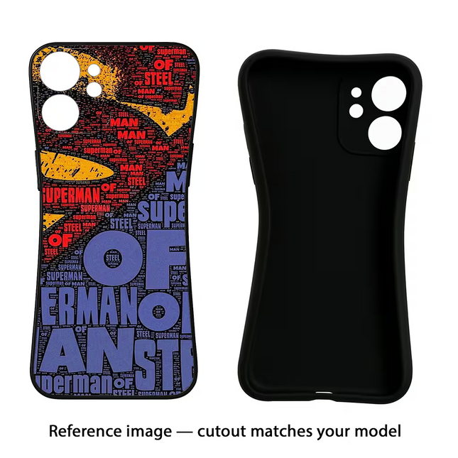 Superman Vivo V29E Black Soft Case Back Cover by Casekaro