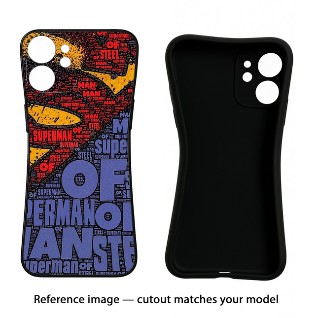 Superman iPhone 16 Black Soft Case Back Cover by Casekaro