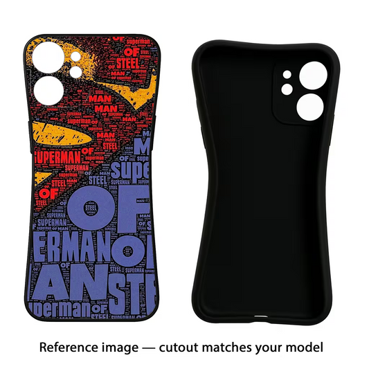 Superman iPhone 15 Pro Max Black Soft Case Back Cover by Casekaro