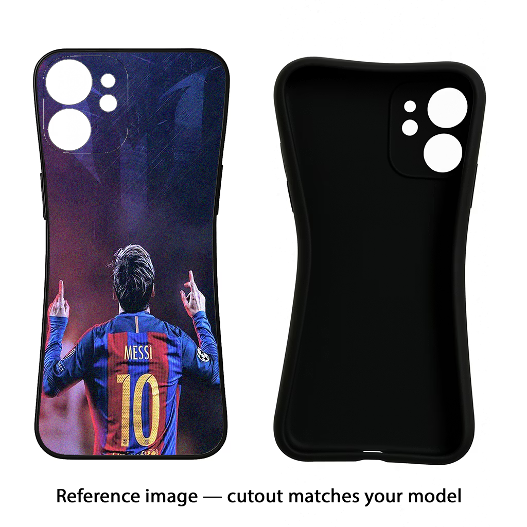 Messi iPhone 15 Plus Black Soft Case Back Cover by Casekaro