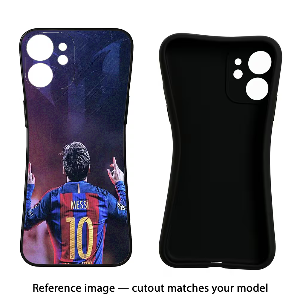 Messi Oppo Reno12 5G Black Soft Case Back Cover by Casekaro