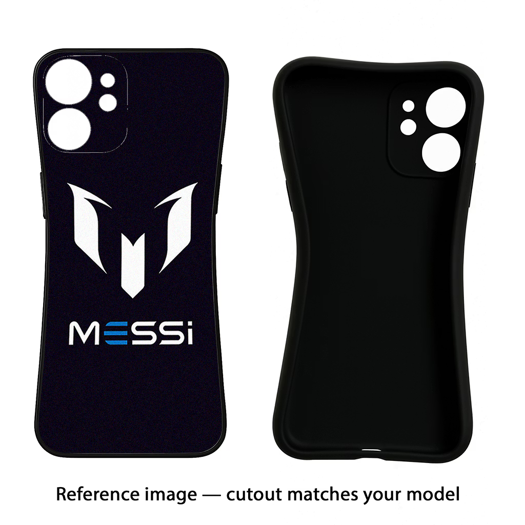 Messi Logo Realme 6/6i Black Soft Case Back Cover by Casekaro