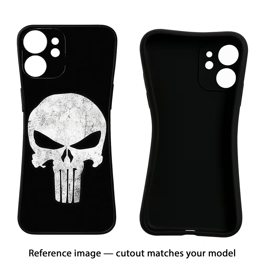 Punisher Skull IQOO Z9S Pro 5G Black Soft Case Back Cover by Casekaro