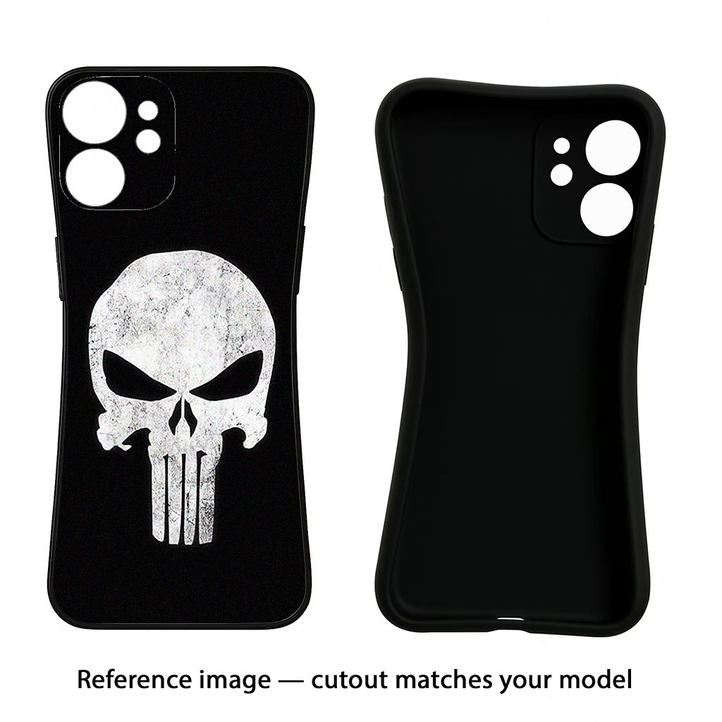 Punisher Skull iPhone 13 Pro Black Soft Case Back Cover by Casekaro