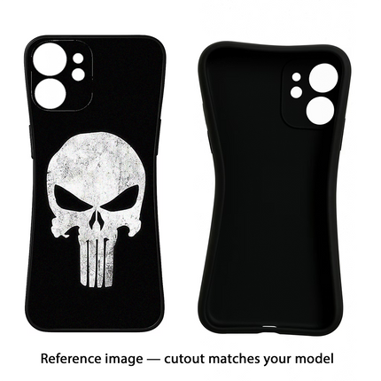 Punisher Skull iPhone 11 Black Soft Case Back Cover by Casekaro