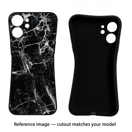 Black Marble Texture iPhone 16 Pro Black Soft Case Back Cover by Casekaro