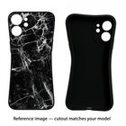 Black Marble Texture iPhone 16 Pro Black Soft Case Back Cover by Casekaro
