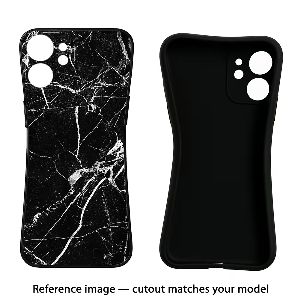 Black Marble Pattern OnePlus Nord 2T 5G Black Soft Case Back Cover by Casekaro