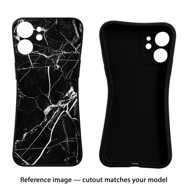 Black Marble Pattern Nothing Phone 3A Black Soft Case Back Cover by Casekaro