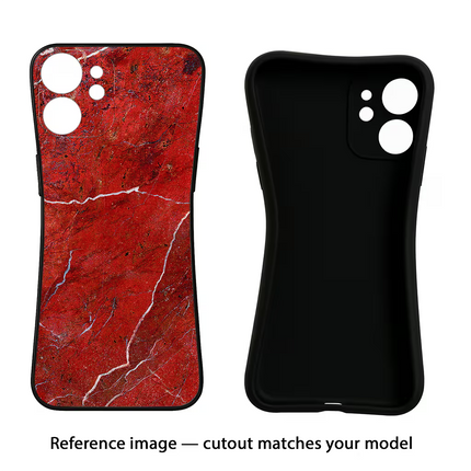 Red Marble Design Vivo Y16 Black Soft Case Back Cover by Casekaro