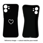 Heart Realme 15 Pro Black Soft Case Back Cover by Casekaro