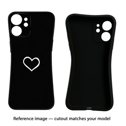 Heart Vivo Y16 Black Soft Case Back Cover by Casekaro