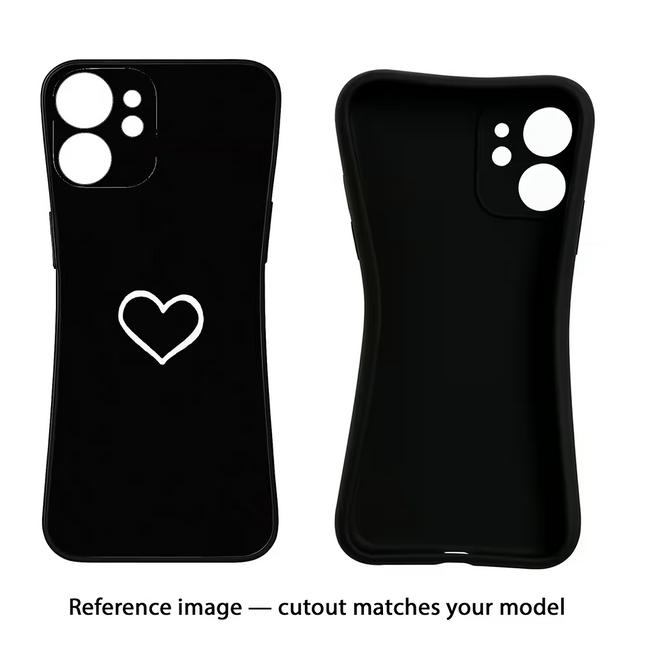 Heart Oppo F21 Pro 4G Black Soft Case Back Cover by Casekaro