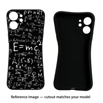 Physics Formula iPhone 16e Black Soft Case Back Cover by Casekaro