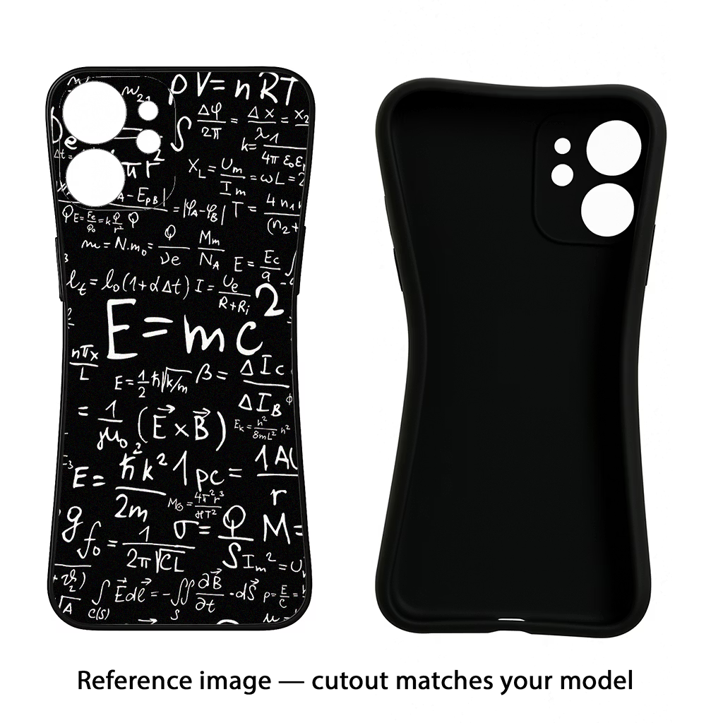 Physics Formula Realme 6/6i Black Soft Case Back Cover by Casekaro