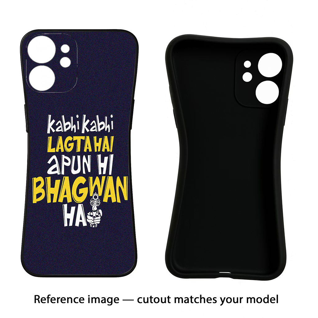 Kabhi Kabhi Lagta Hai Apun Hi Bhagwan Hai iPhone 14 Plus Black Soft Case Back Cover by Casekaro