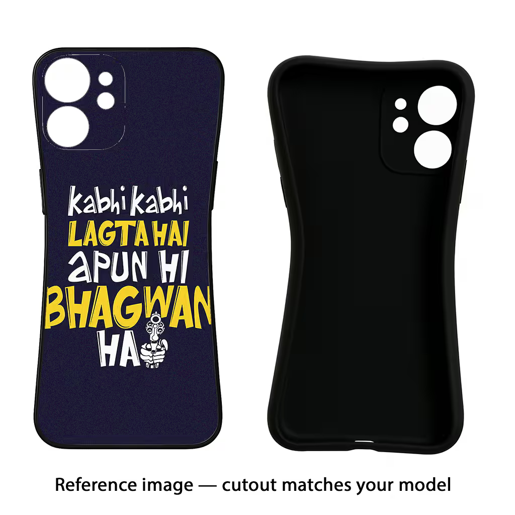 Kabhi Kabhi Lagta Hai Apun Hi Bhagwan Hai Oppo A78 5G Black Soft Case Back Cover by Casekaro