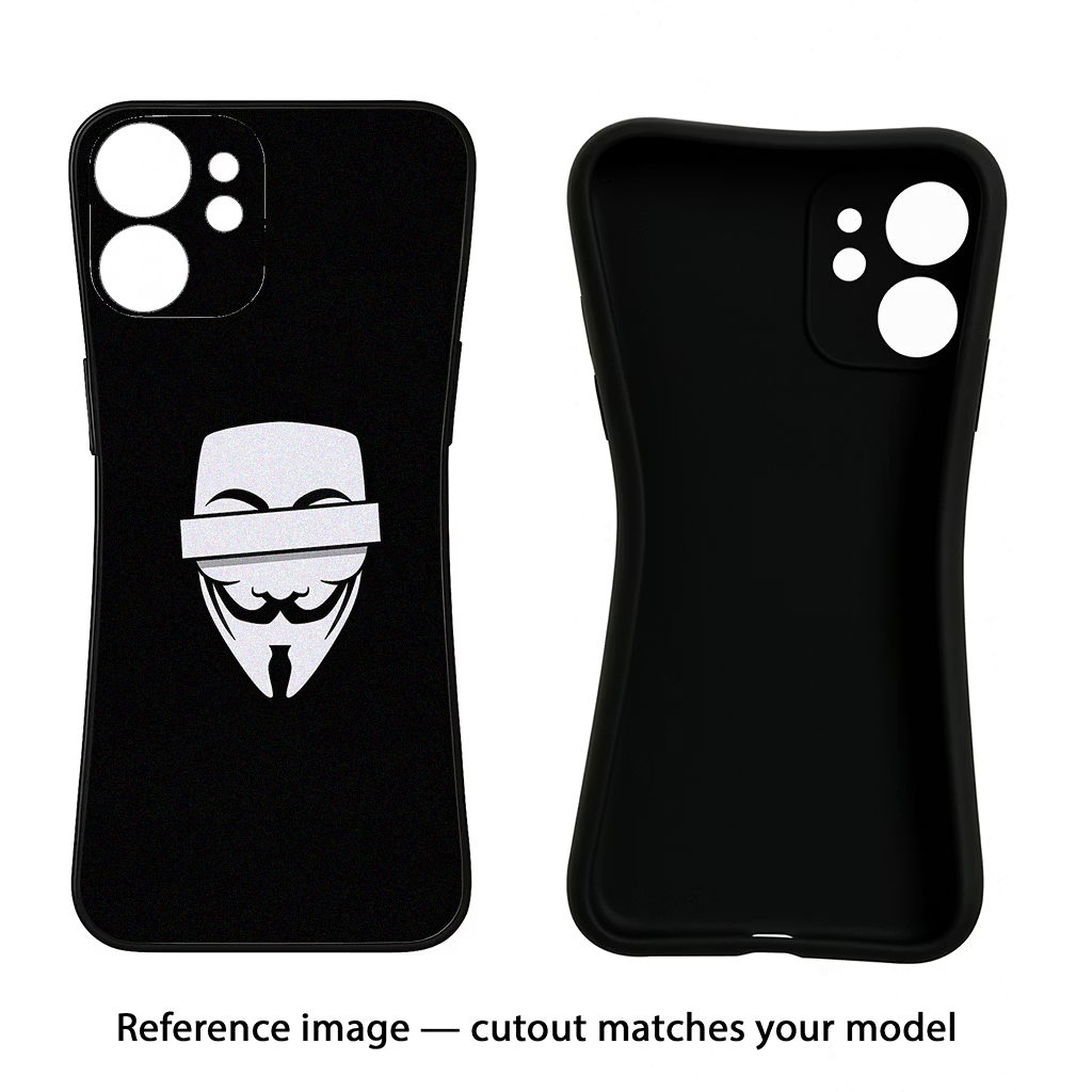 Anonymous Face iPhone 13 Pro Black Soft Case Back Cover by Casekaro