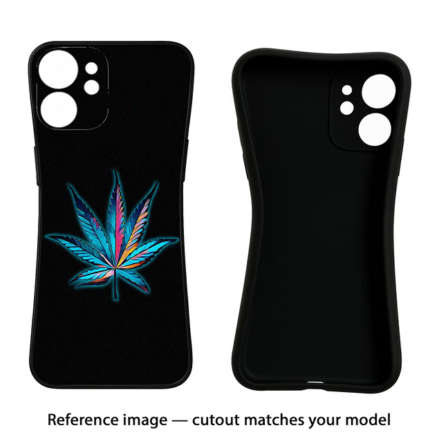 Weed iPhone 12 Black Soft Case Back Cover by Casekaro