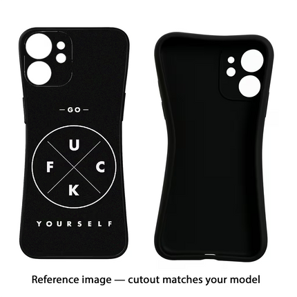 Go Fuck Yourself iPhone 16e Black Soft Case Back Cover by Casekaro