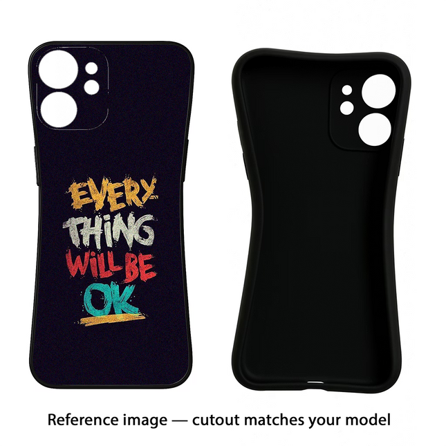 Everything Will Be Ok Moto Edge 40 Neo Black Soft Case Back Cover by Casekaro
