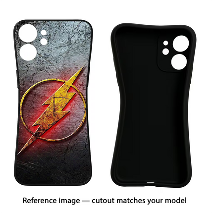Flash iPhone 16e Black Soft Case Back Cover by Casekaro
