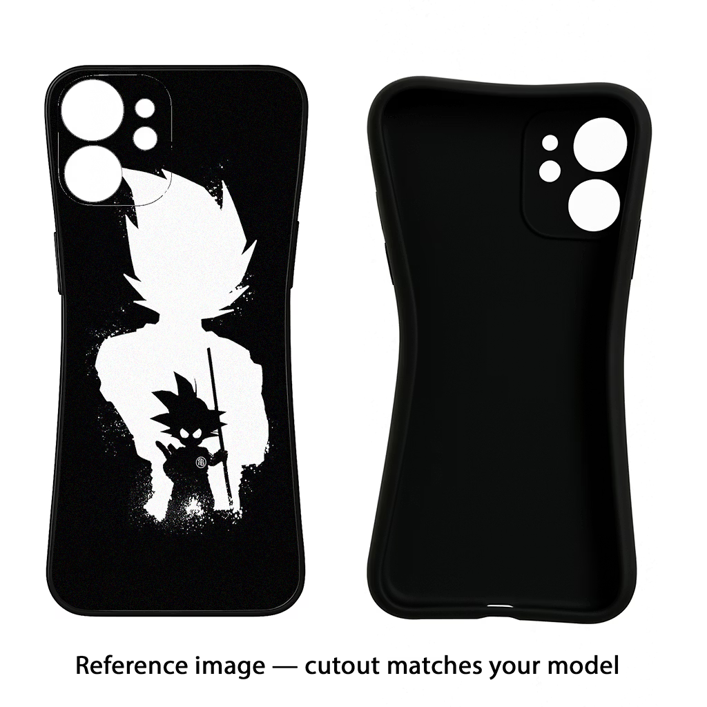 Goku Shadow iPhone 15 Pro Black Soft Case Back Cover by Casekaro