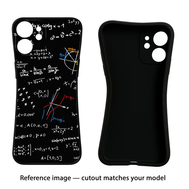 Mathematics Formula iPhone 16e Black Soft Case Back Cover by Casekaro