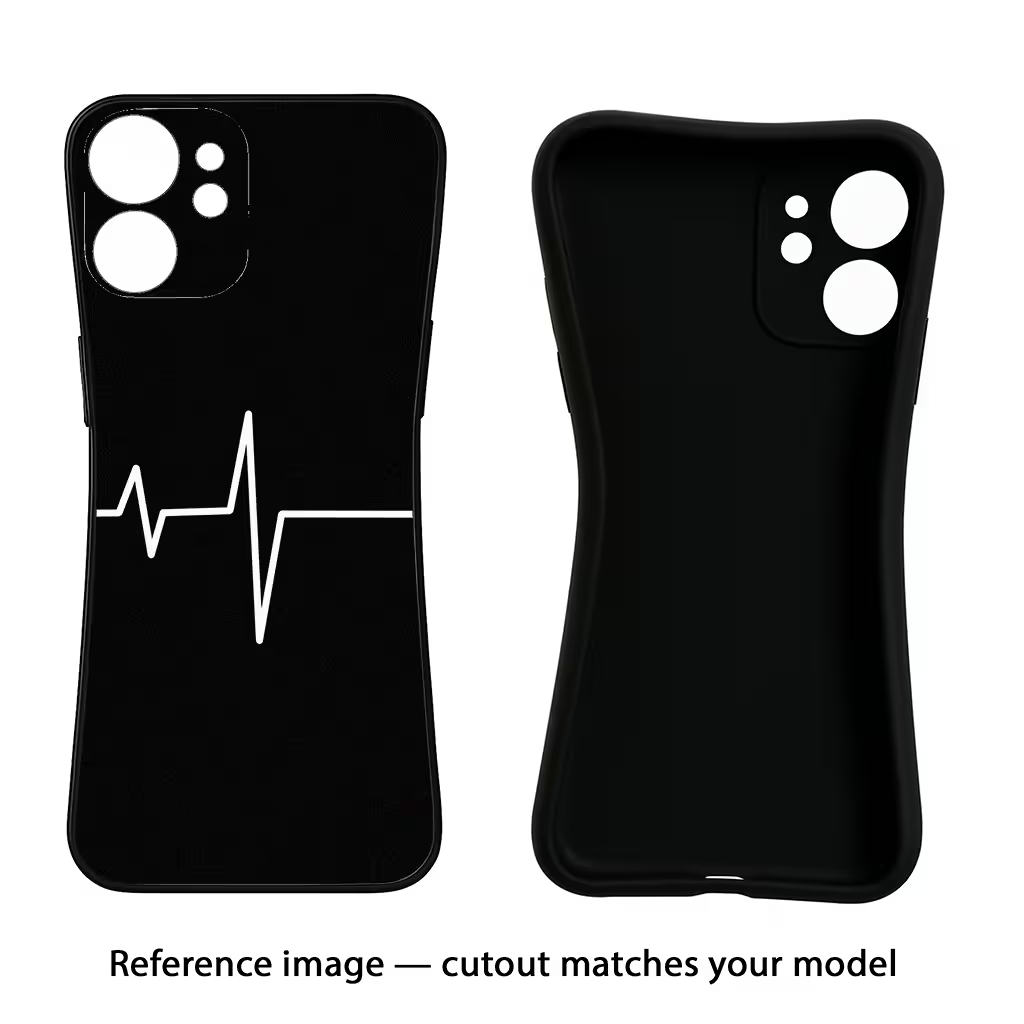Heart Beats Realme 12+ 5G Black Soft Case Back Cover by Casekaro
