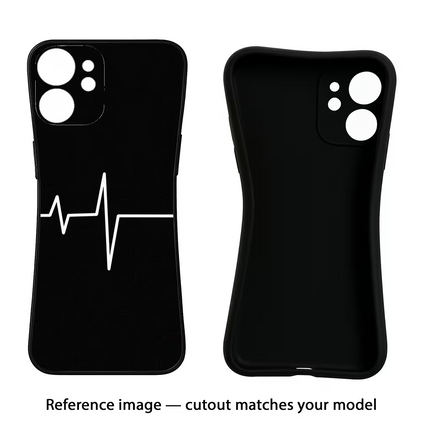 Heart Beats iPhone 16e Black Soft Case Back Cover by Casekaro