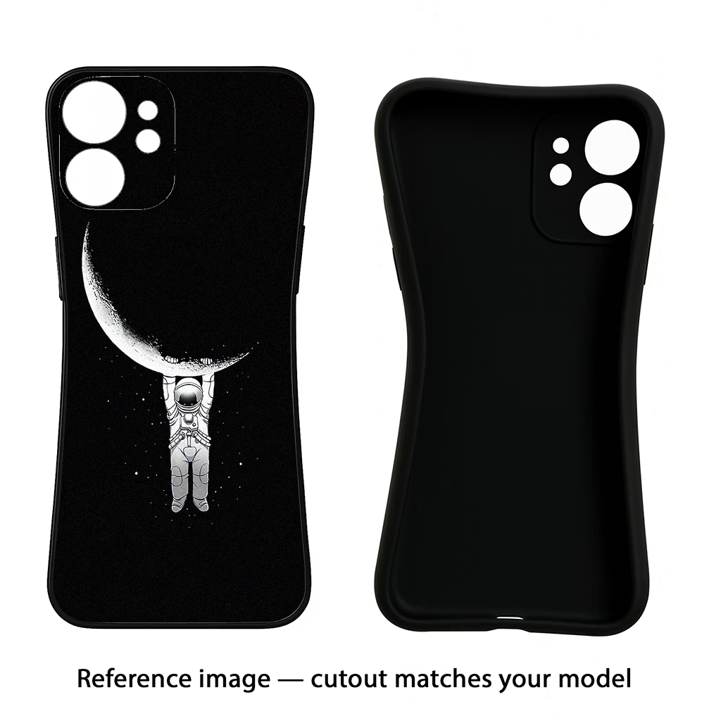 Moon Space Redmi Note 13 5G Black Soft Case Back Cover by Casekaro