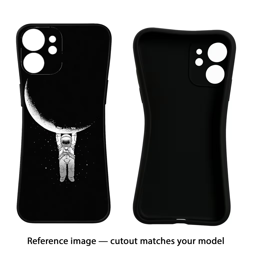 Moon Space Samsung A50/A50s/A30s Black Soft Case Back Cover by Casekaro