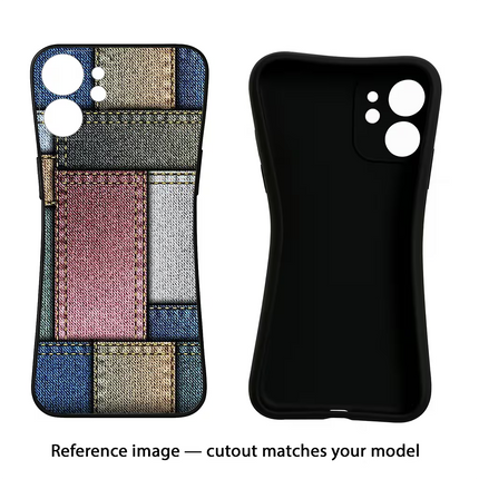 Multicolor Jeans Vivo Y16 Black Soft Case Back Cover by Casekaro